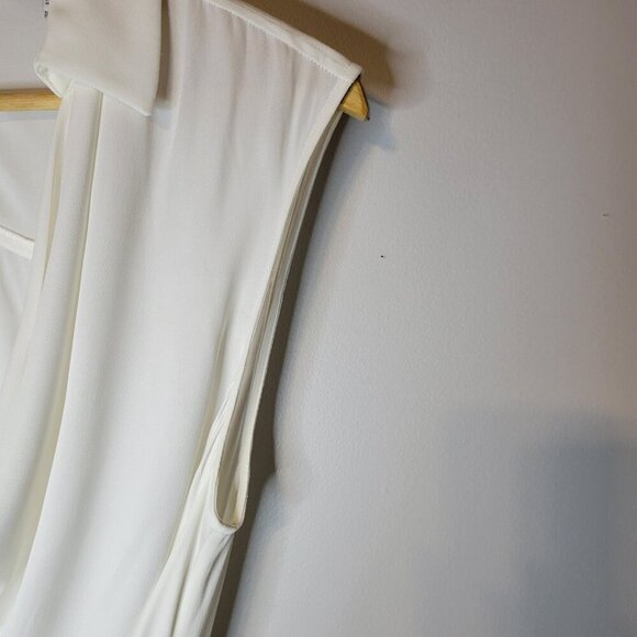 Reiss Allie Colour Block Cream and Black Shirt Jumpsuit Size 6 - Picture 7 of 16
